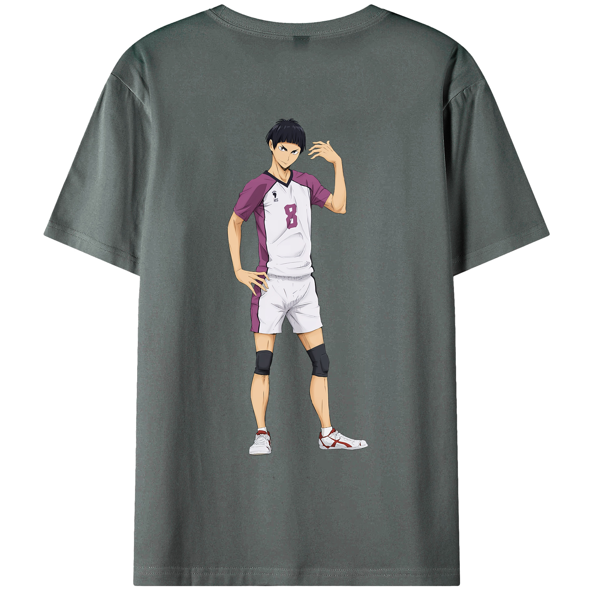 （画像用） ハイキュー!! Haikyu!! 綿100％ メンズ半袖Tシャツ（バックプリント） 通気性